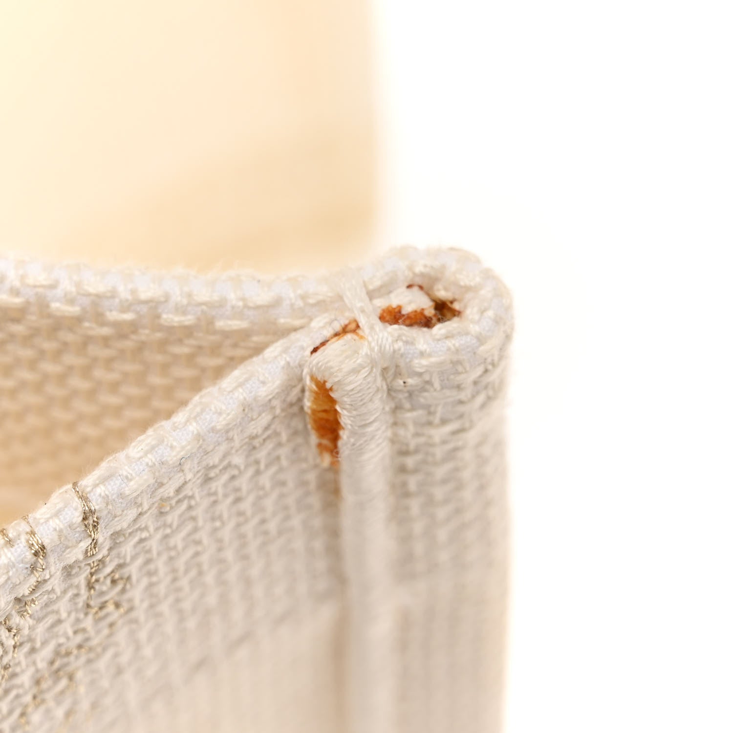 Christian Dior Canvas Embroidered Large Around The World Book Tote Gold 10 of 14