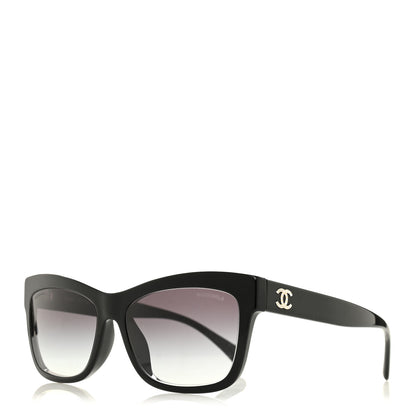 Chanel Acetate Crystal CC Rectangle Sunglasses 5496-B-A Black 1 of 7