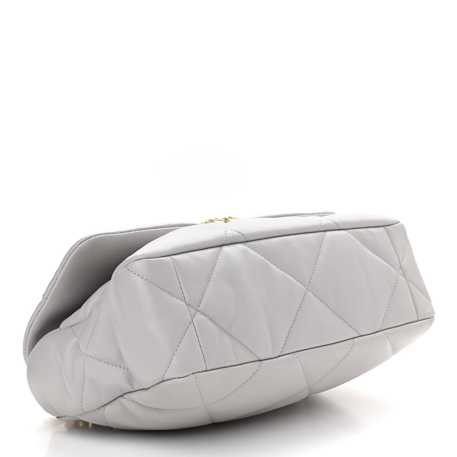 Chanel Lambskin Quilted Large Chanel 19 Flap Grey 4 of 11