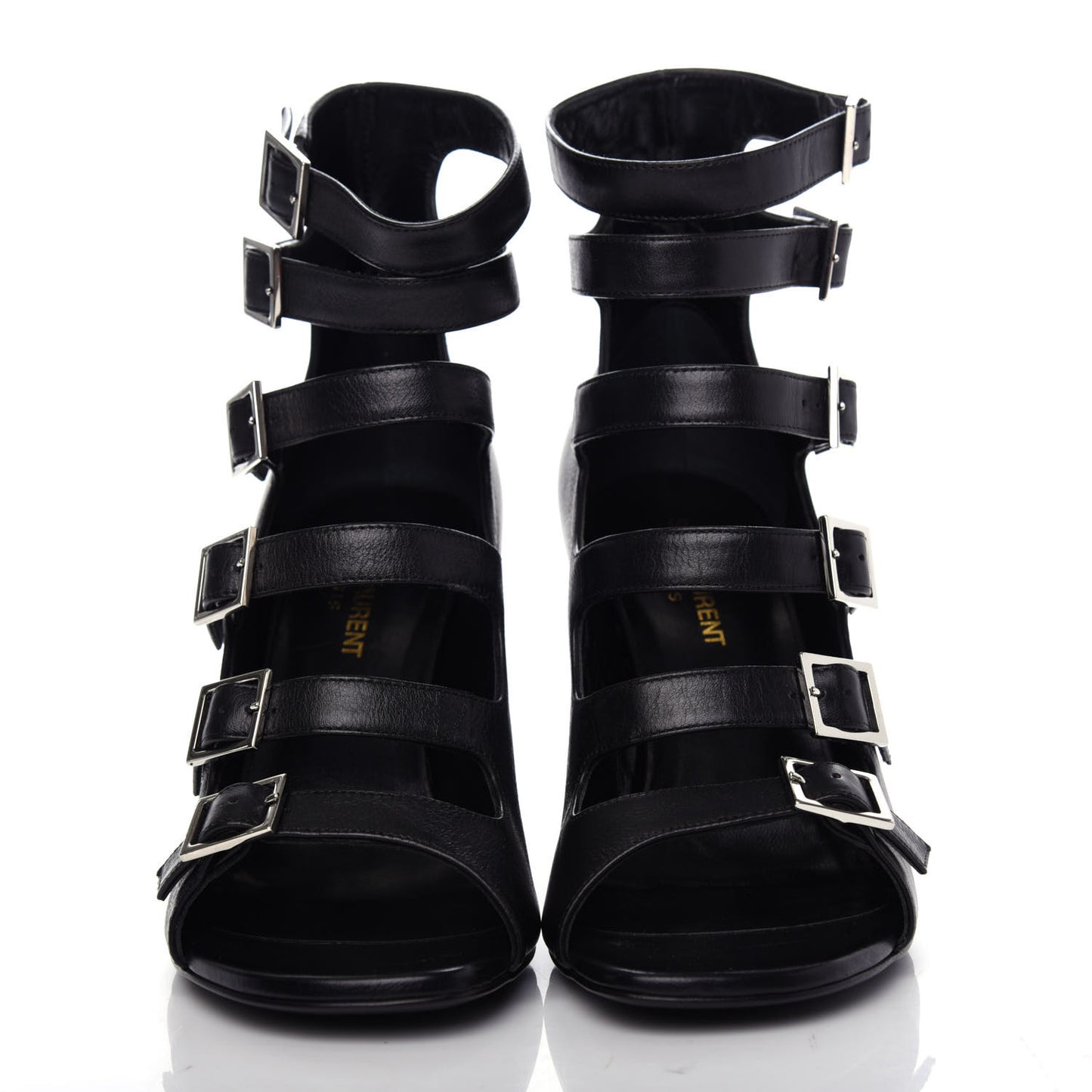 Calfskin Babies 90 Multi Strap Sandal 37.5 Black