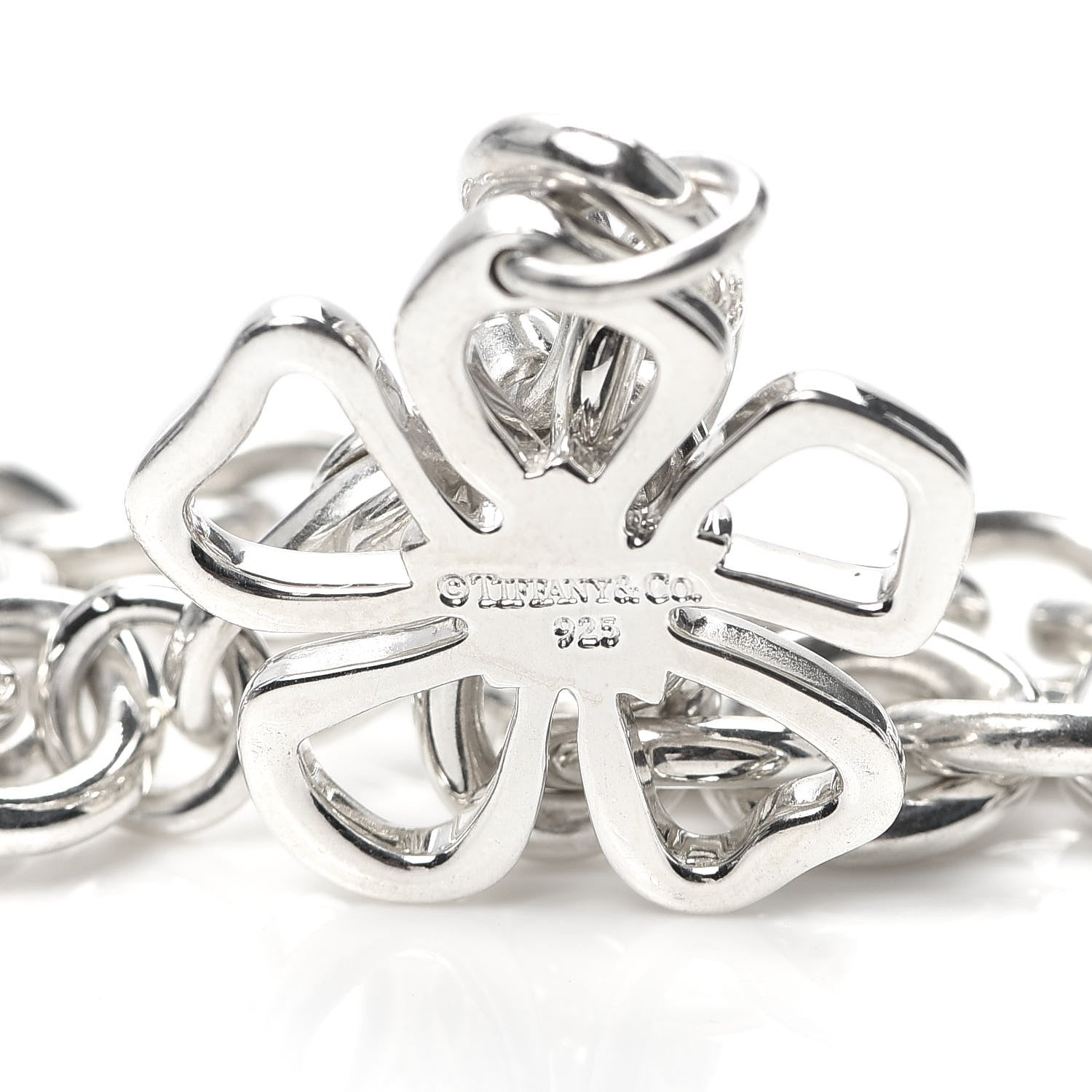 Tiffany Sterling Silver Flower Charm Bracelet 5 of 5