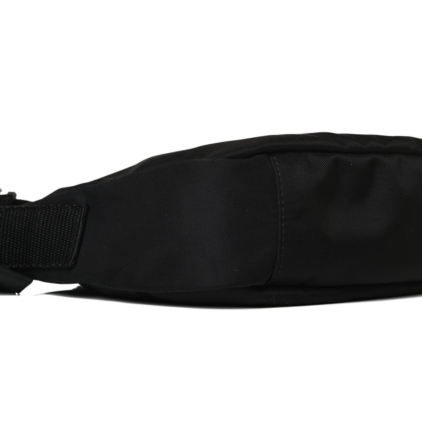 Recycled Sport Nylon Logo Embroidered Wheel Sling Bag Black White