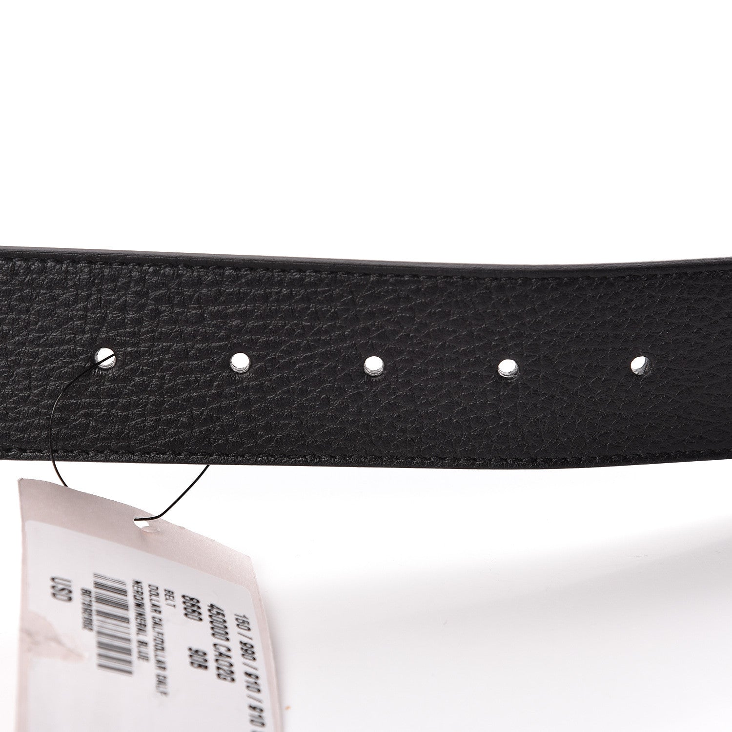Gucci Dollar Calfskin 1973 Reversible Belt 90 36 Black Mineral Blue 5 of 6