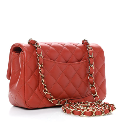 Chanel Lambskin Quilted Mini Rectangular Flap Brown 3 of 9