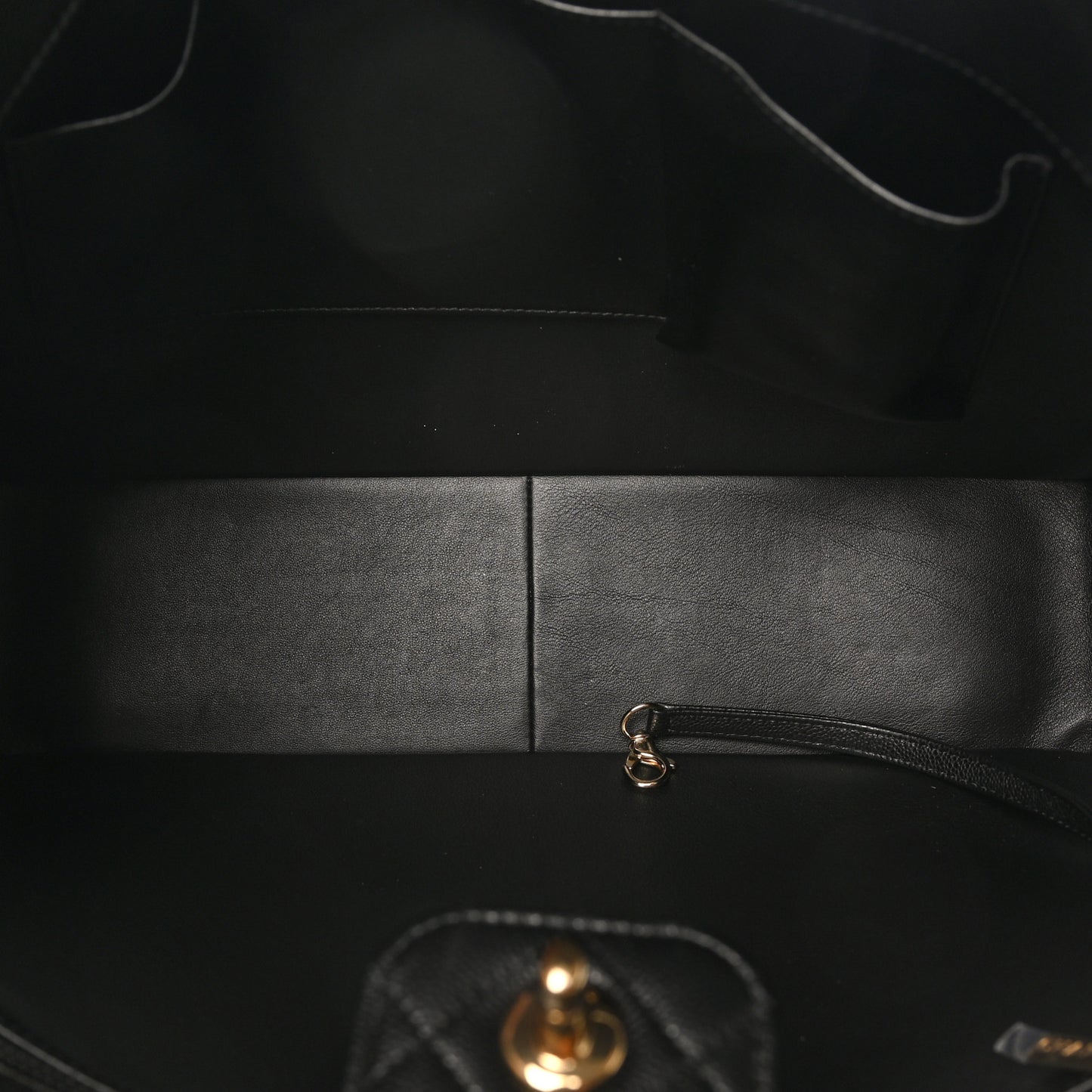 Caviar Quilted Large Shopping Tote Black
