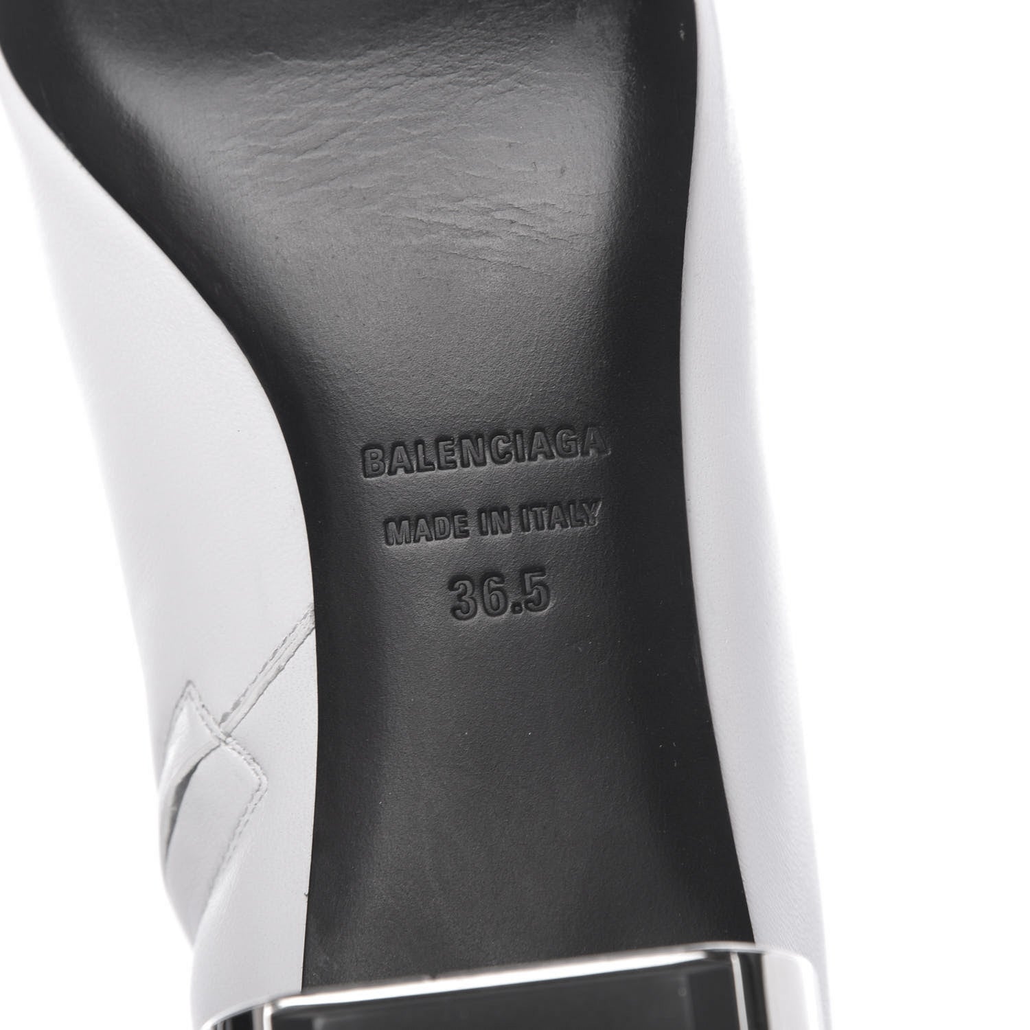 Balenciaga Sheepskin Typo Ankle Booties 36.5 White 8 of 11