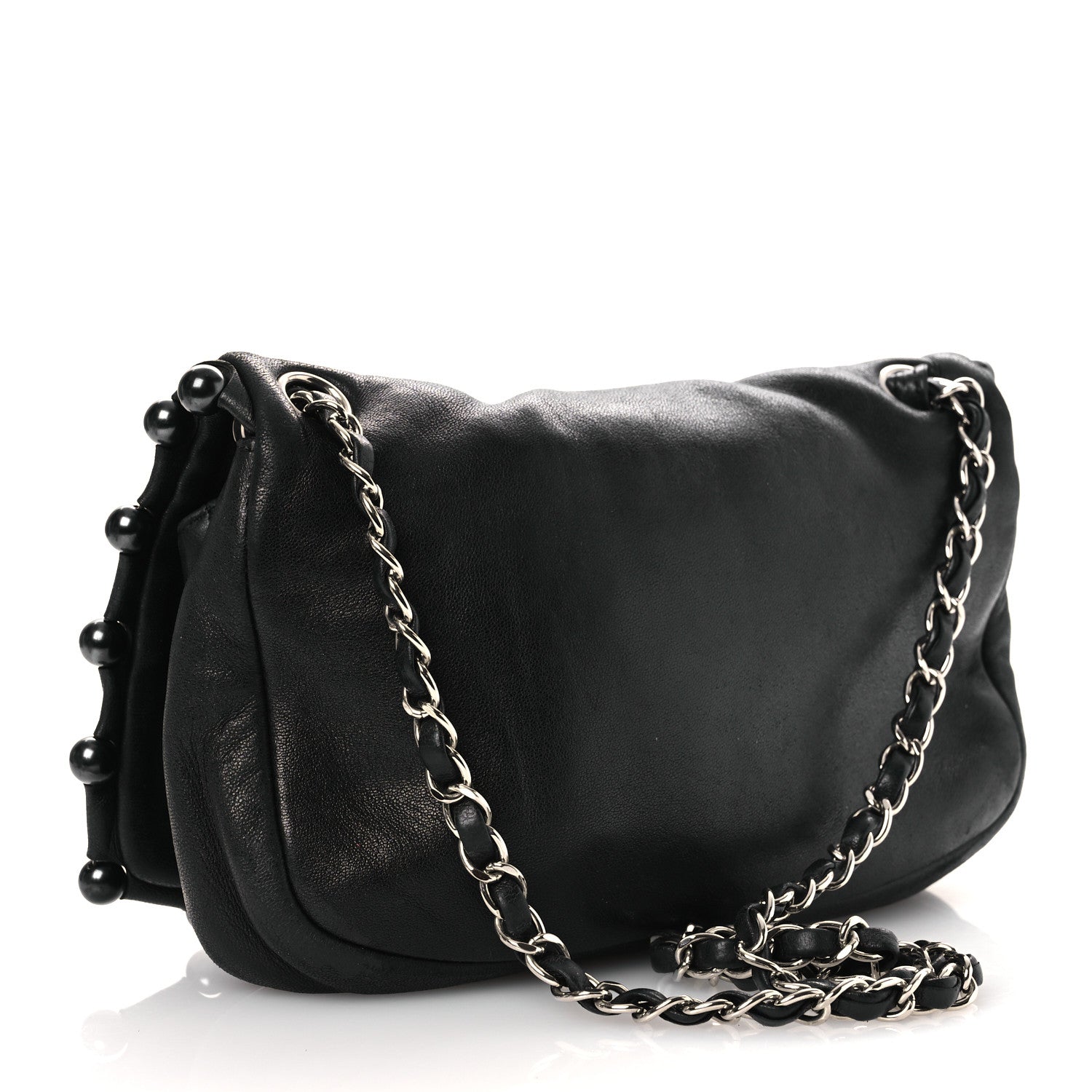 Chanel Lambskin Pearl Obsession Flap Black 3 of 14