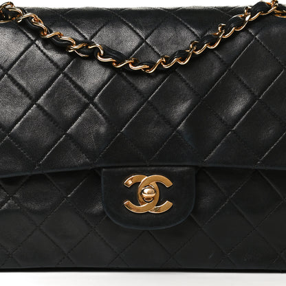 Chanel Lambskin Quilted Medium Double Flap Black 7 of 9