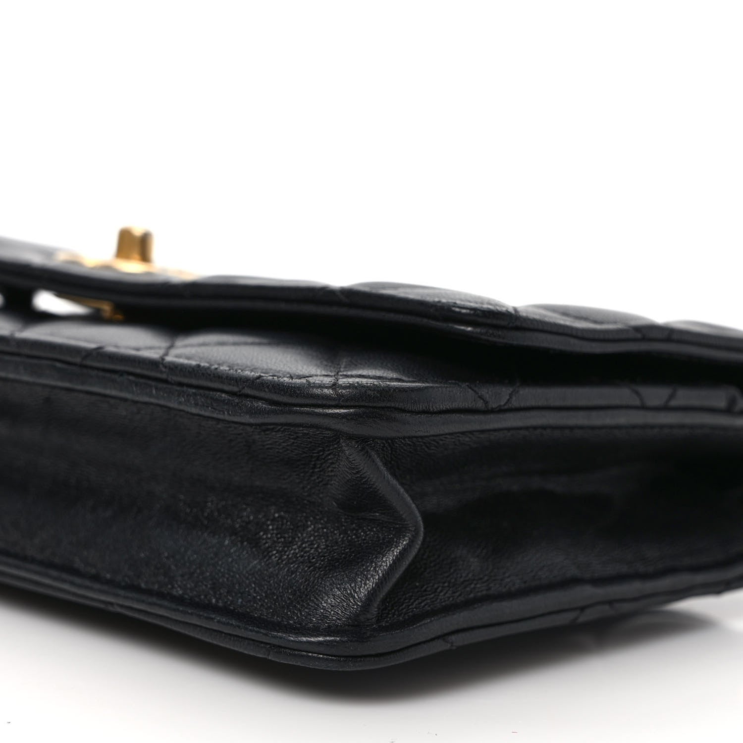 Chanel Lambskin Quilted Pearl Crush Wallet On Chain WOC Black 10 of 14