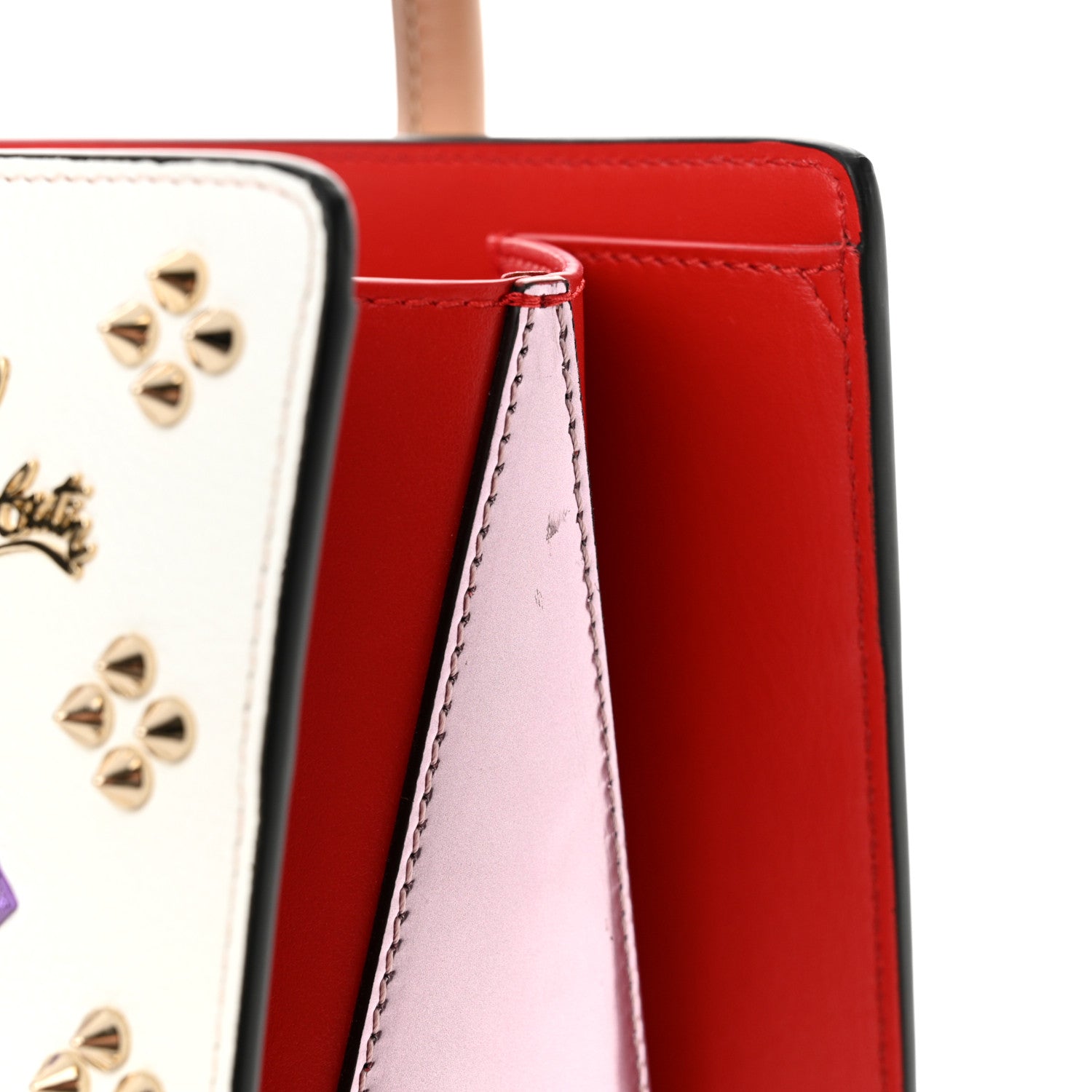 Christian Louboutin Calfskin Spikes Loubinthesky Medium Paloma White Multicolor 11 of 11