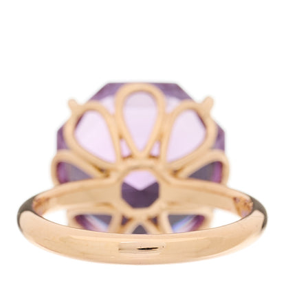 Tiffany 18K Rose Gold Amethyst Octagonal Sparklers Ring 48 4.25 4 of 5