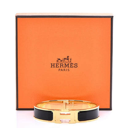 Hermes Enamel Narrow Clic Clac H Bracelet PM Black 5 of 5