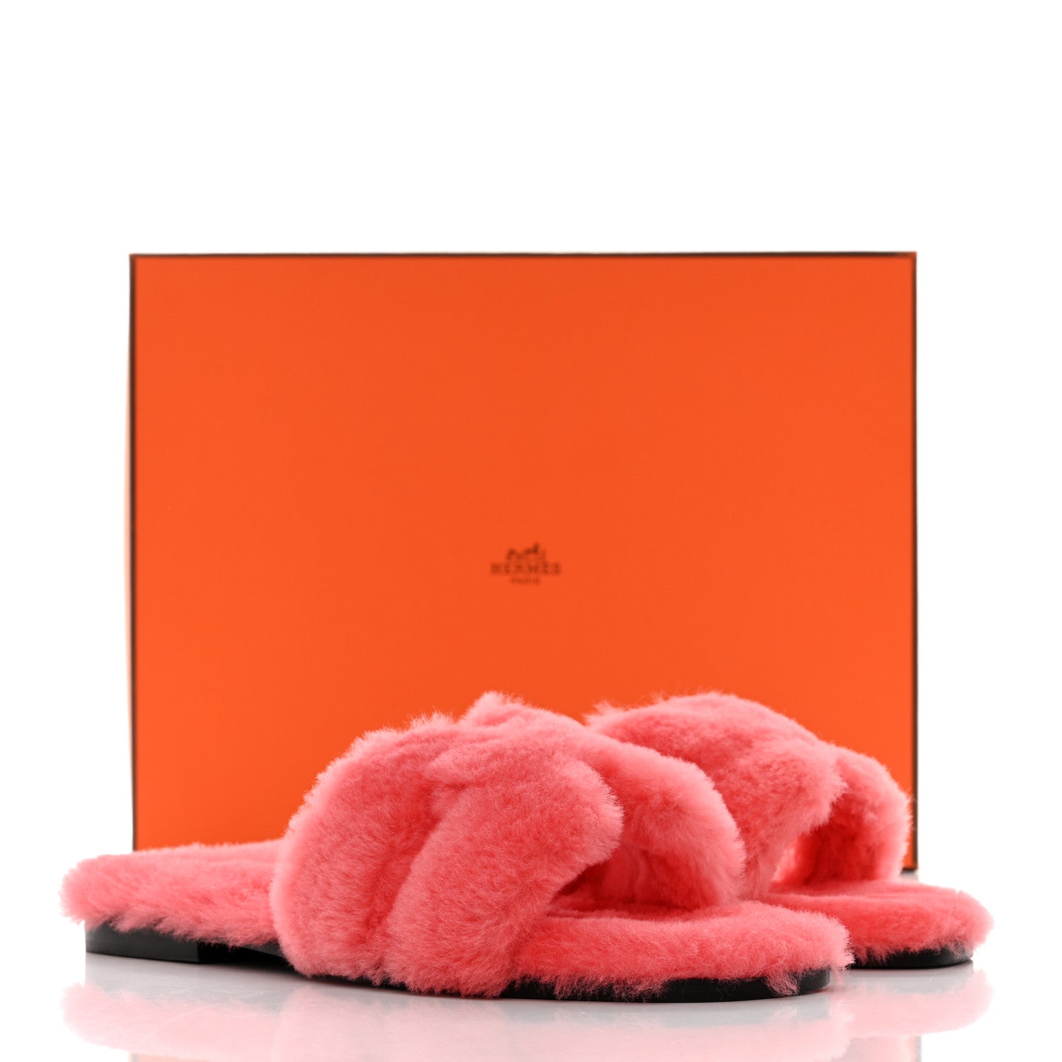Hermes Woolskin Oran Sandals 37 Rose Du Desert 8 of 8