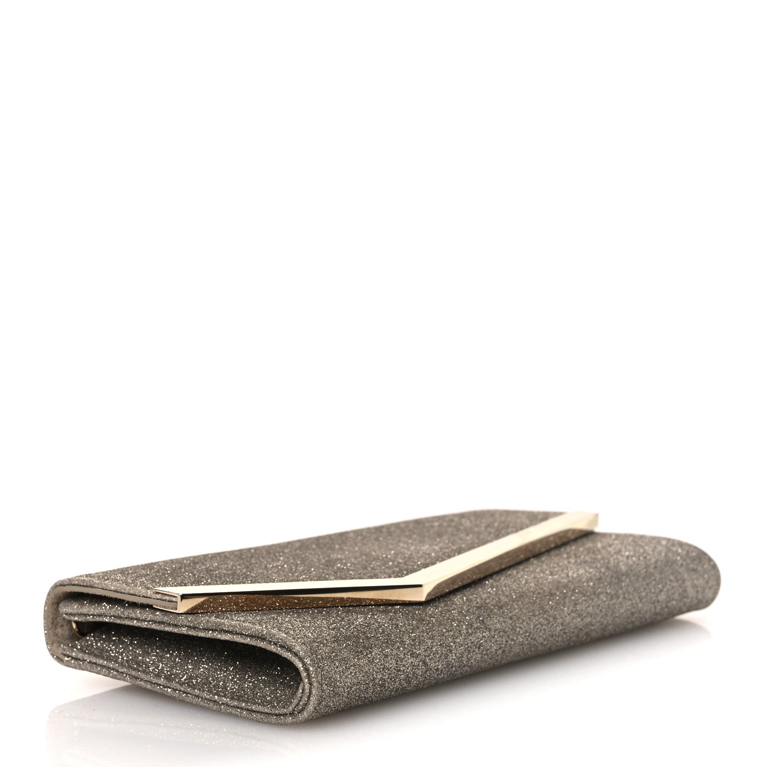 Jimmy Choo Dusty Glitter Emmie Clutch Platinum Ice 1842184