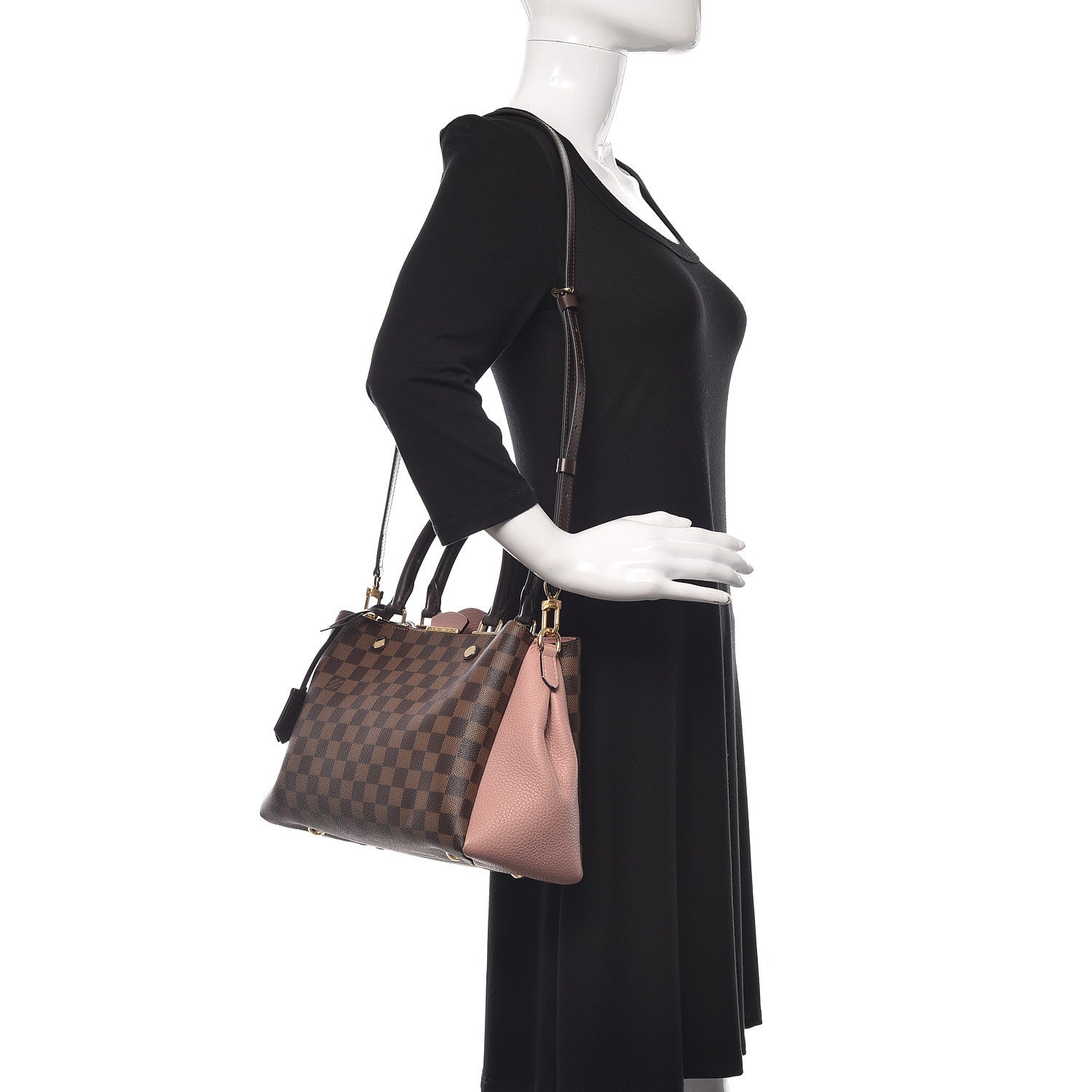 Louis Vuitton Damier Ebene Cuir Taurillon Brittany Magnolia 2 of 10