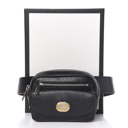 Gucci Fluffy Calfskin Mini Morpheus Belt Bag 70 28 Black 8 of 8