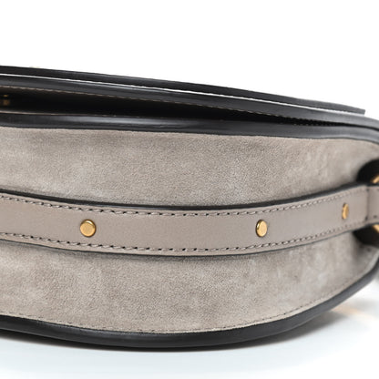 Chloe Calfskin Suede Small Nile Bracelet Bag Motty Grey 6 of 10