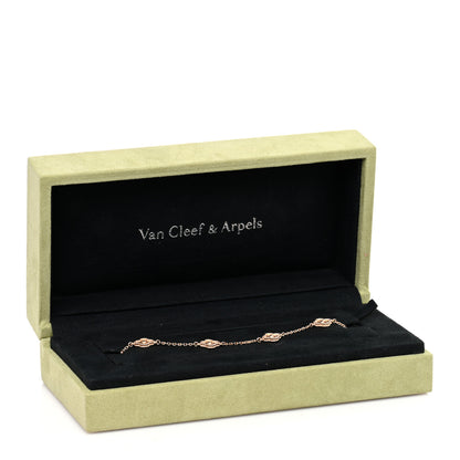 Van Cleef & Arpels 18K Rose Gold 6 Motifs Sweet Alhambra Bracelet 4 of 4