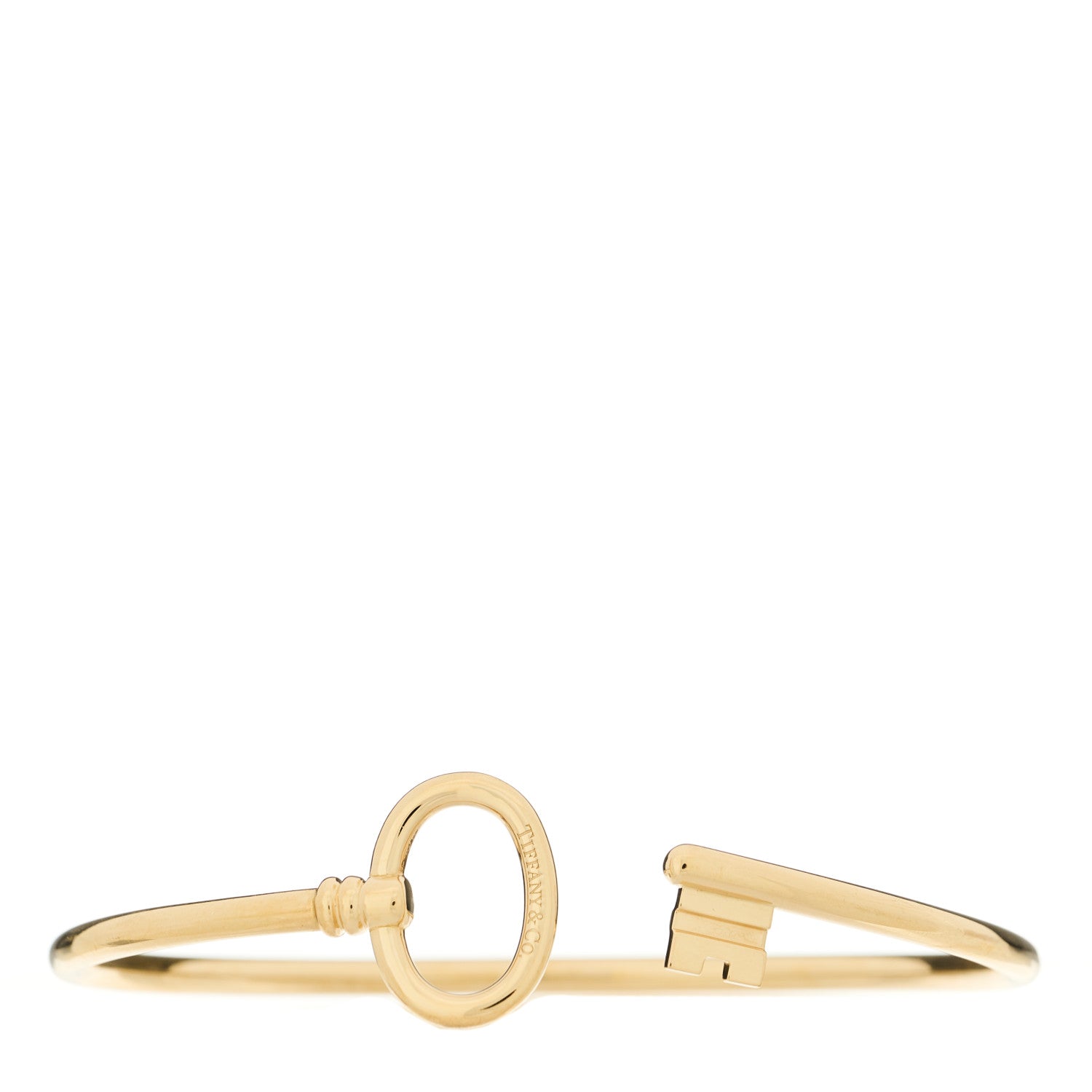 Tiffany 18K Yellow Gold Keys Wire Bracelet 1 of 3