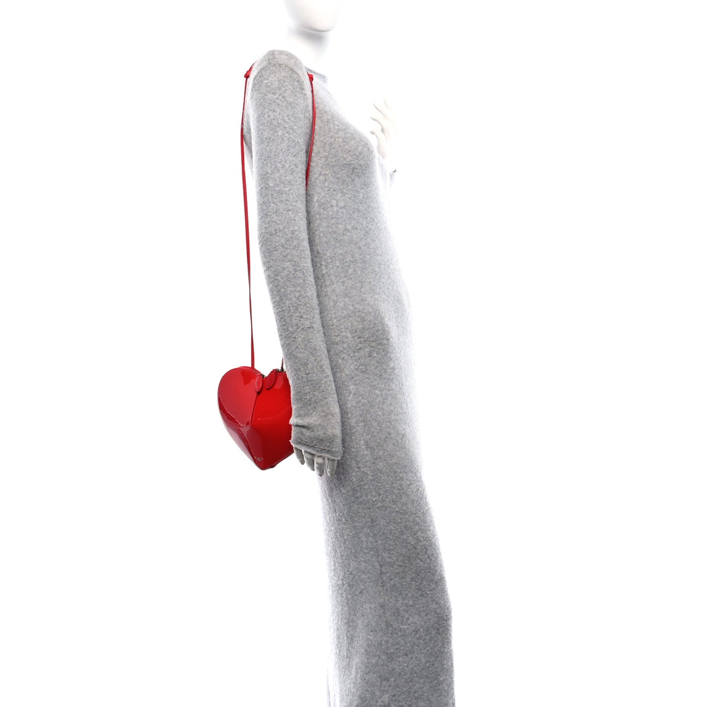 Patent Calfskin Le Coeur Bag Rouge Vermillon