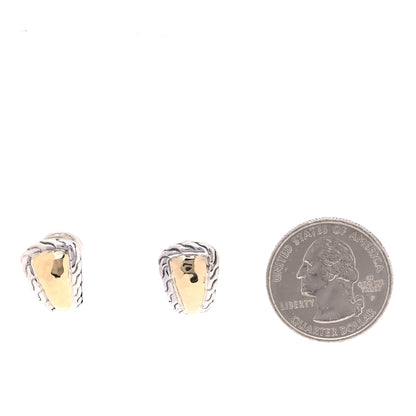 John Hardy Sterling Silver 22K Yellow Gold Palu Classic Chain Shrimp Earrings 2 of 4
