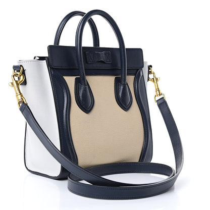Celine Drummed Calfskin Nano Tri-Color Luggage Firefly 3 of 18