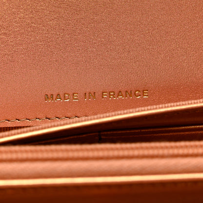 Chanel Metallic Lambskin Quilted Large Gusset Flap Wallet Golden 6 of 7