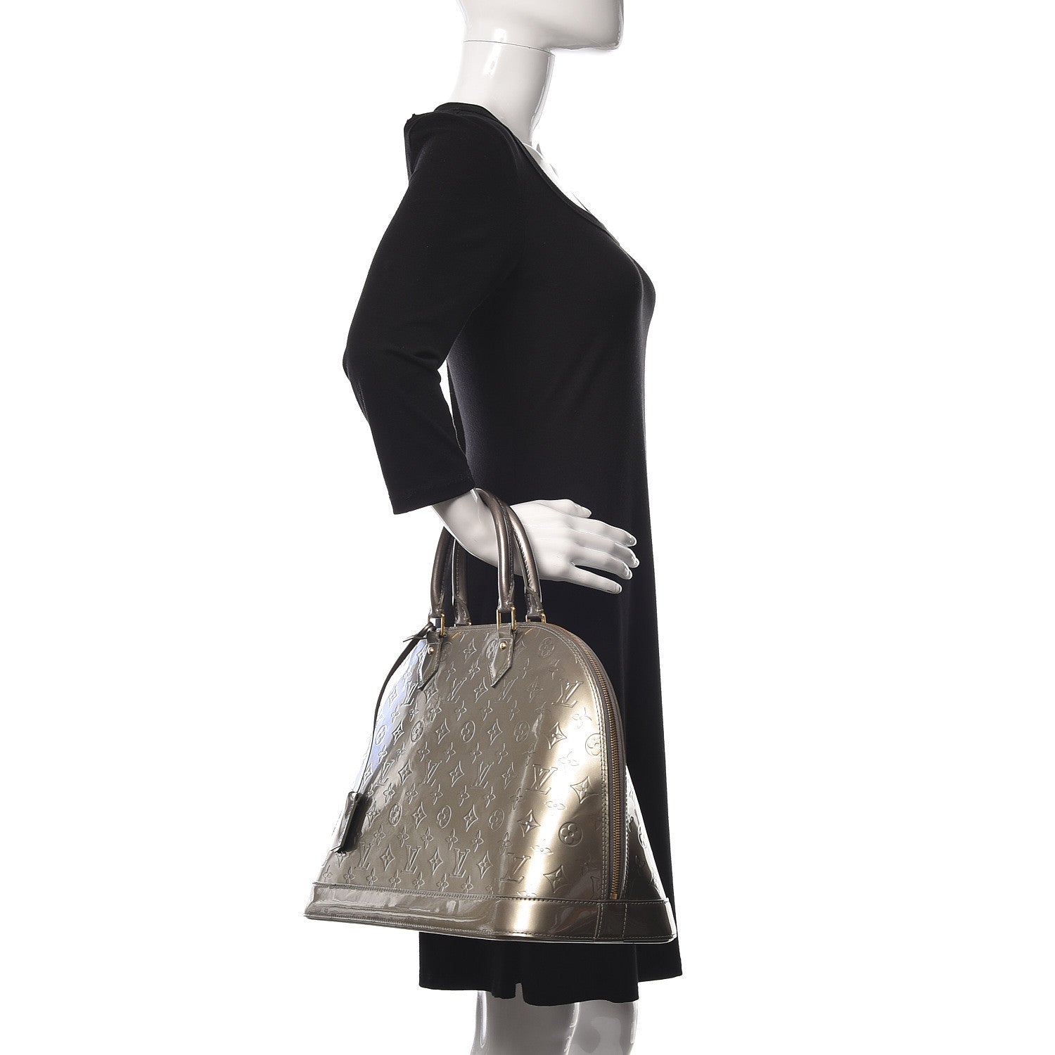 Louis Vuitton Vernis Alma GM Gris Art Deco 2 of 12