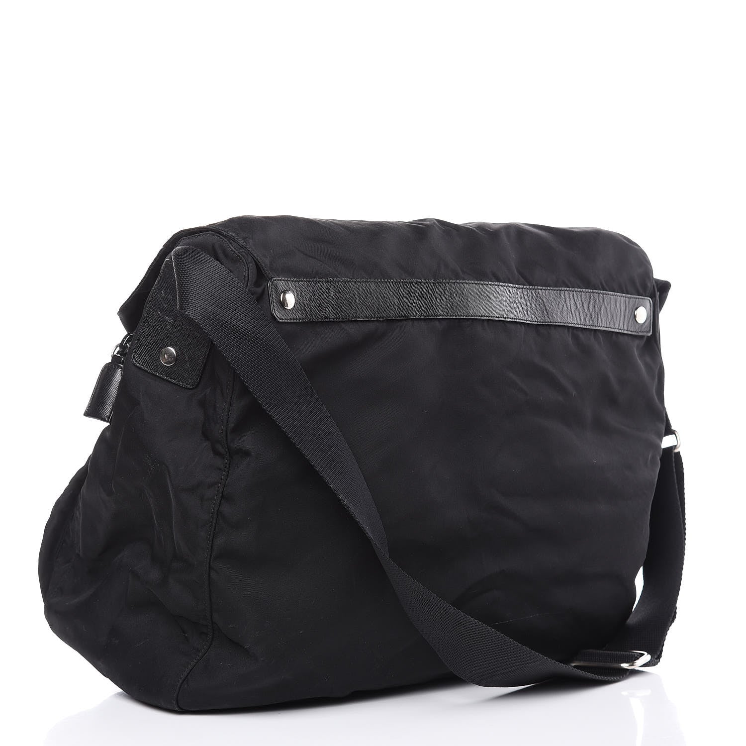 Prada Nylon Vela Messenger Bag Black 3 of 17