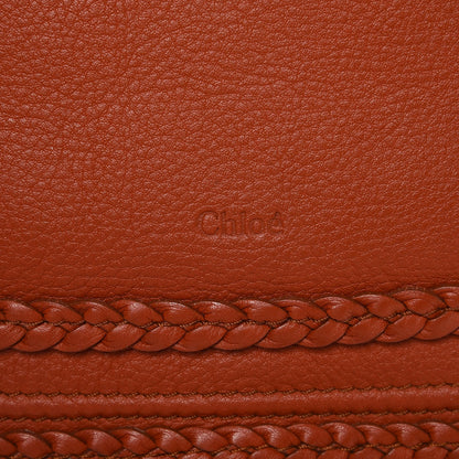 Chloe Calfskin Braided Large Marcie Satchel Whiskey 8 of 11