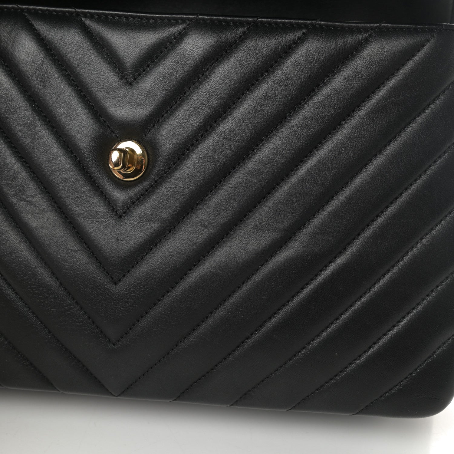 Chanel Lambskin Chevron Quilted Medium Trendy CC Dual Handle Flap Bag Black 13 of 14