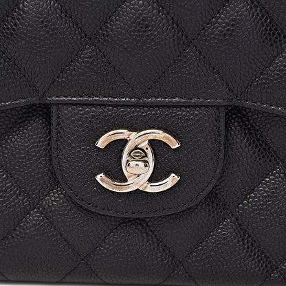 Chanel Caviar Quilted Jumbo Double Flap Black 13 of 17