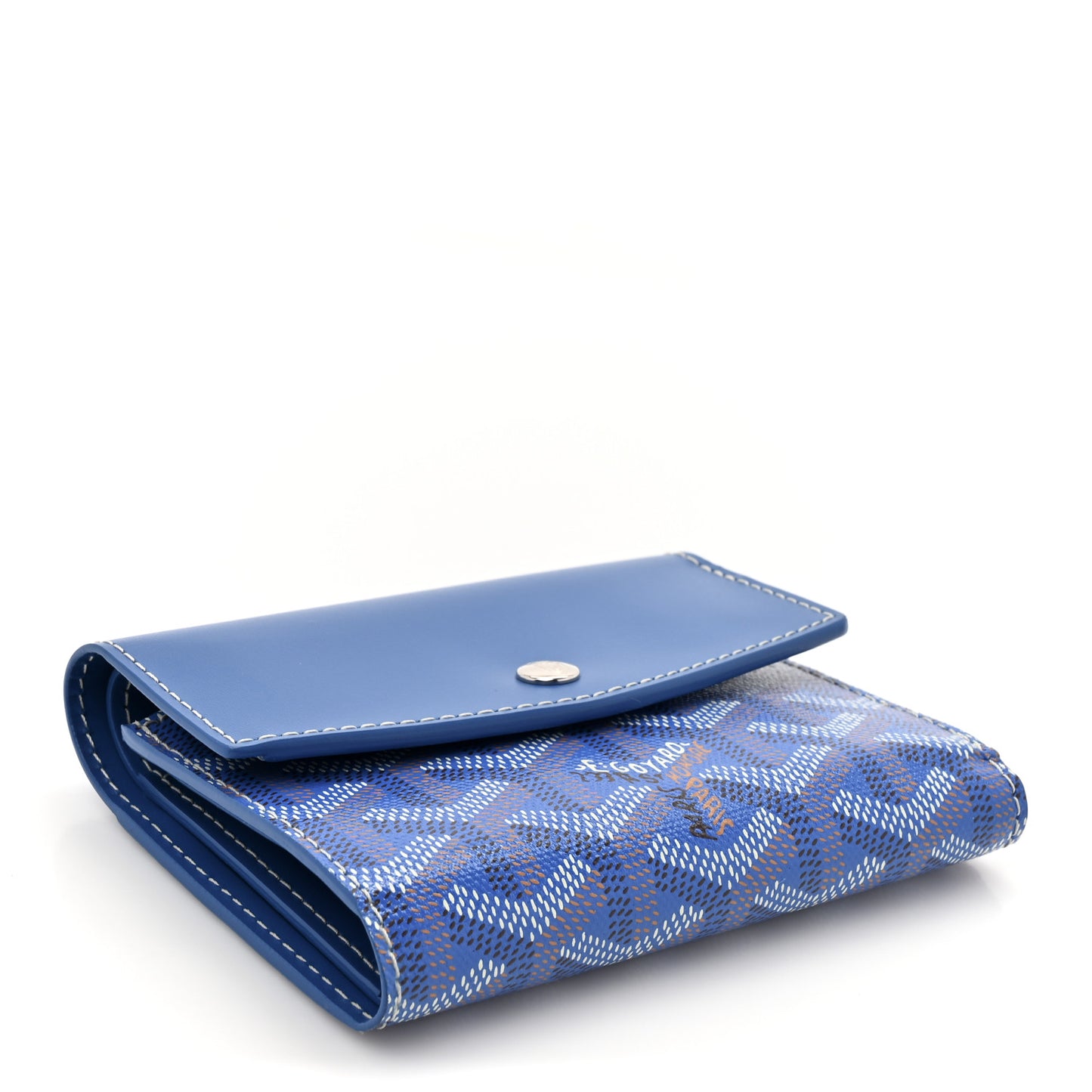 Goyardine Saint-Gabriel Compact Wallet Sky Blue