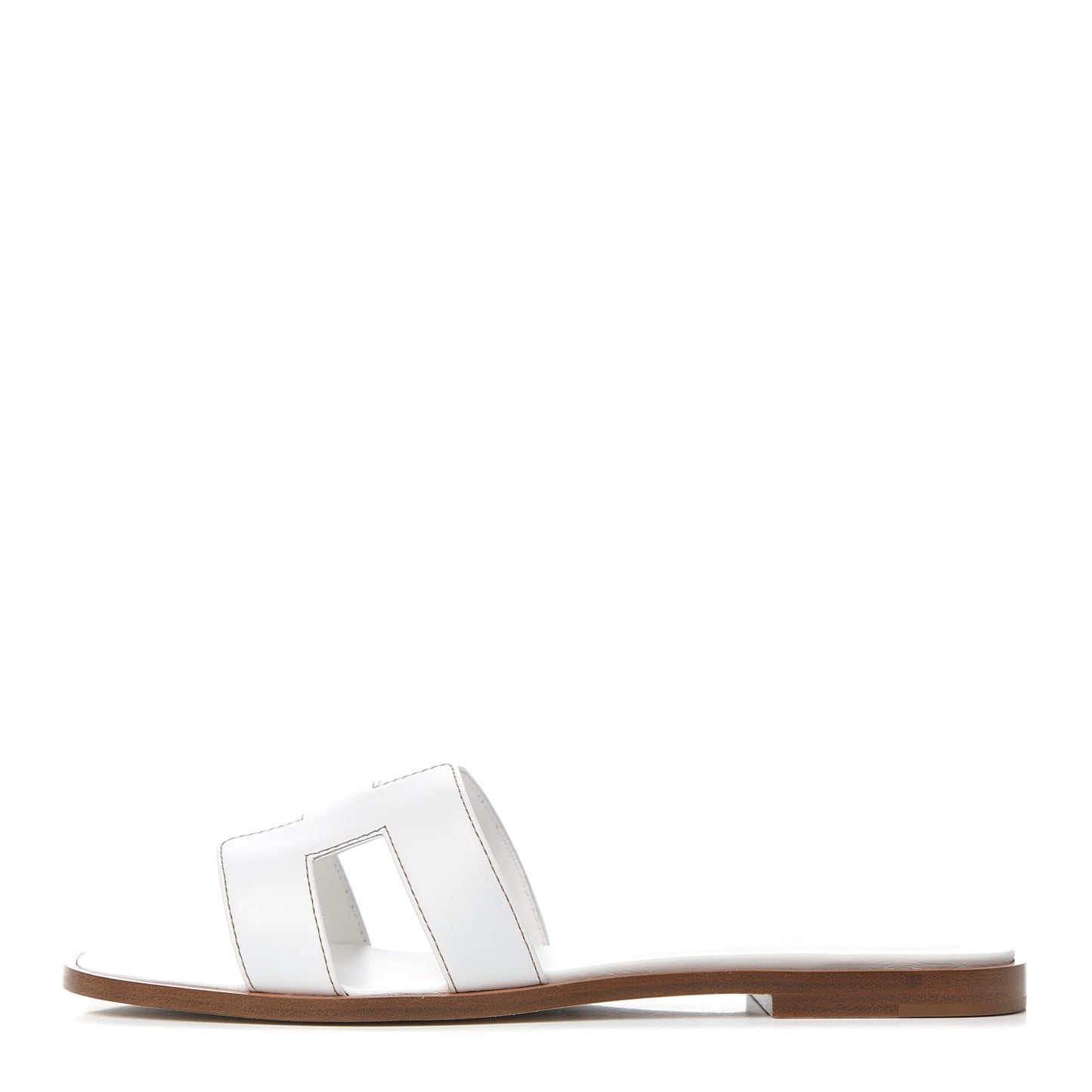 Box Calfskin Oran Sandals 38 White