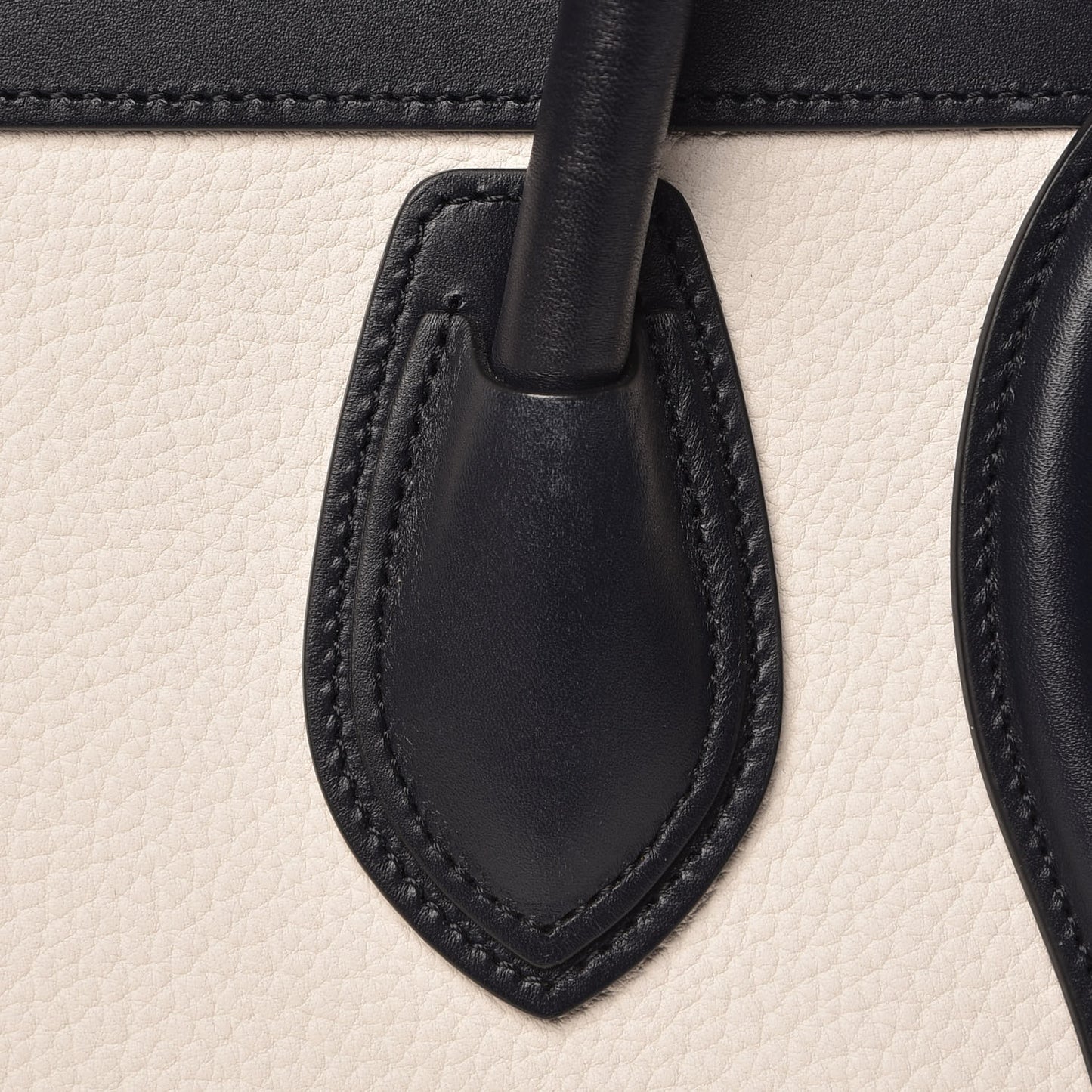 Baby Grained Calfskin Nubuck Micro Tri-Color Luggage White