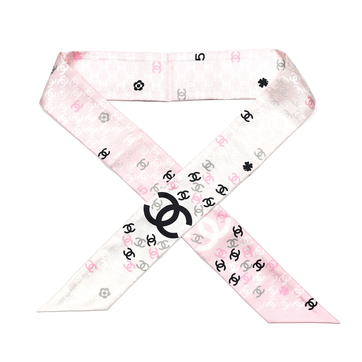 Silk CC Slim Bandeau Pink Ecru Black
