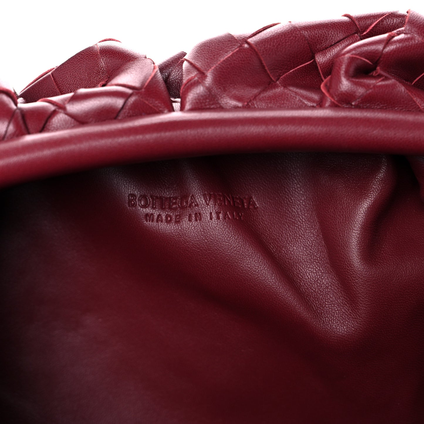 Nappa Maxi Intrecciato The Pouch Oversized Clutch Bordeaux