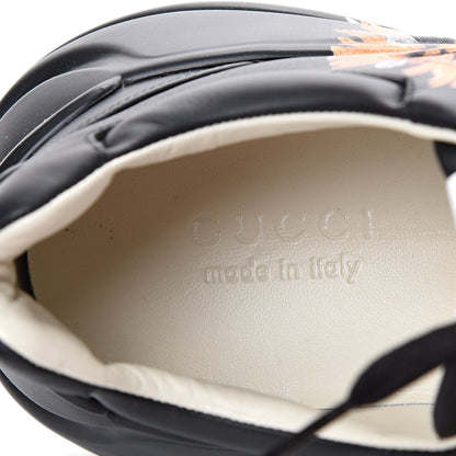 Gucci Calfskin Tiger Print Mens Rhyton Sneakers 11 Black 7 of 8