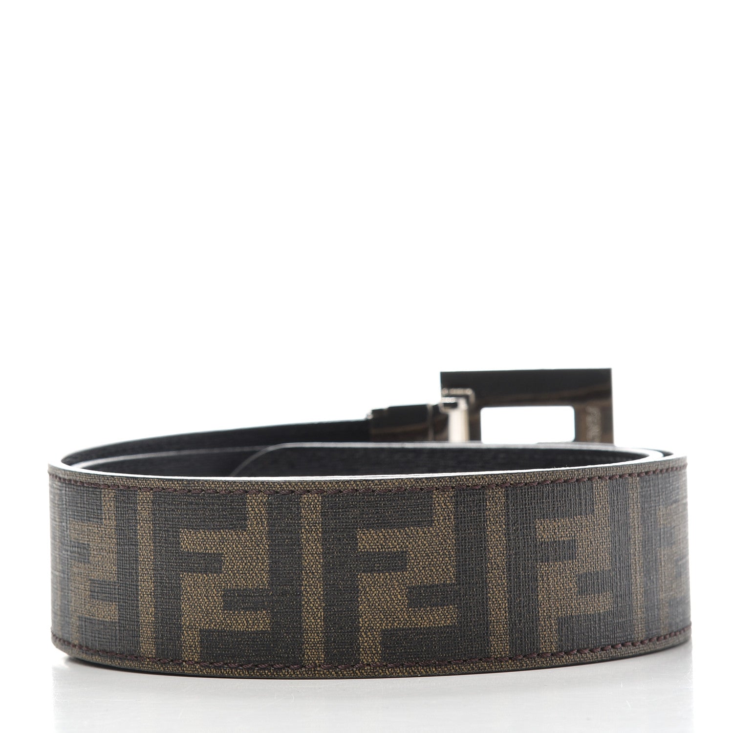 Fendi Zucca Spalmati FF Buckle Belt 95 38 Tobacco 2 of 5