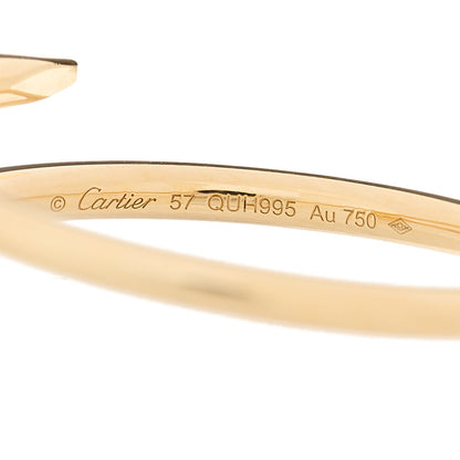 Cartier 18K Yellow Gold Small Juste Un Clou Ring 57 8 4 of 5