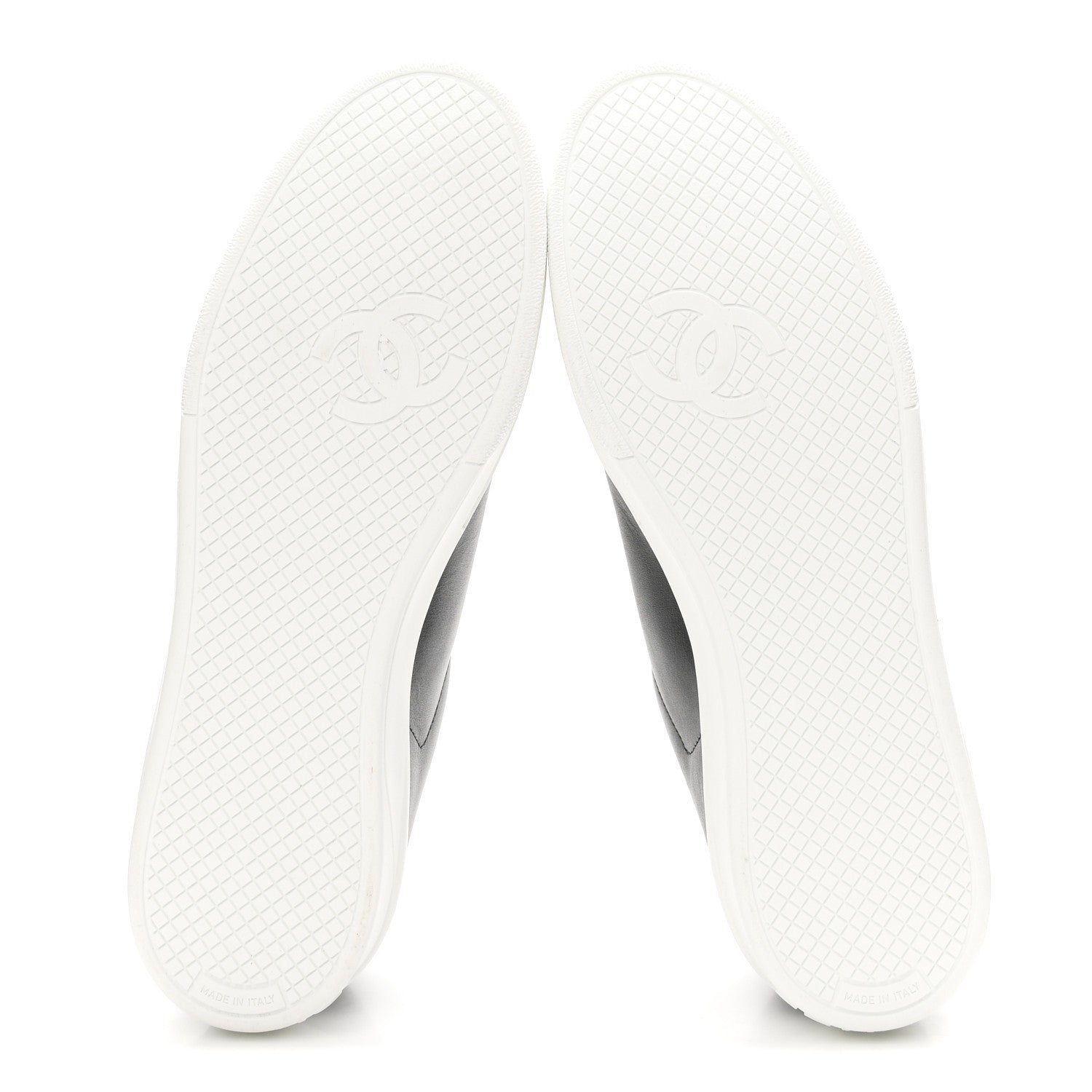 Chanel Calfskin CC Womens Sneakers 40 Black 6 of 9