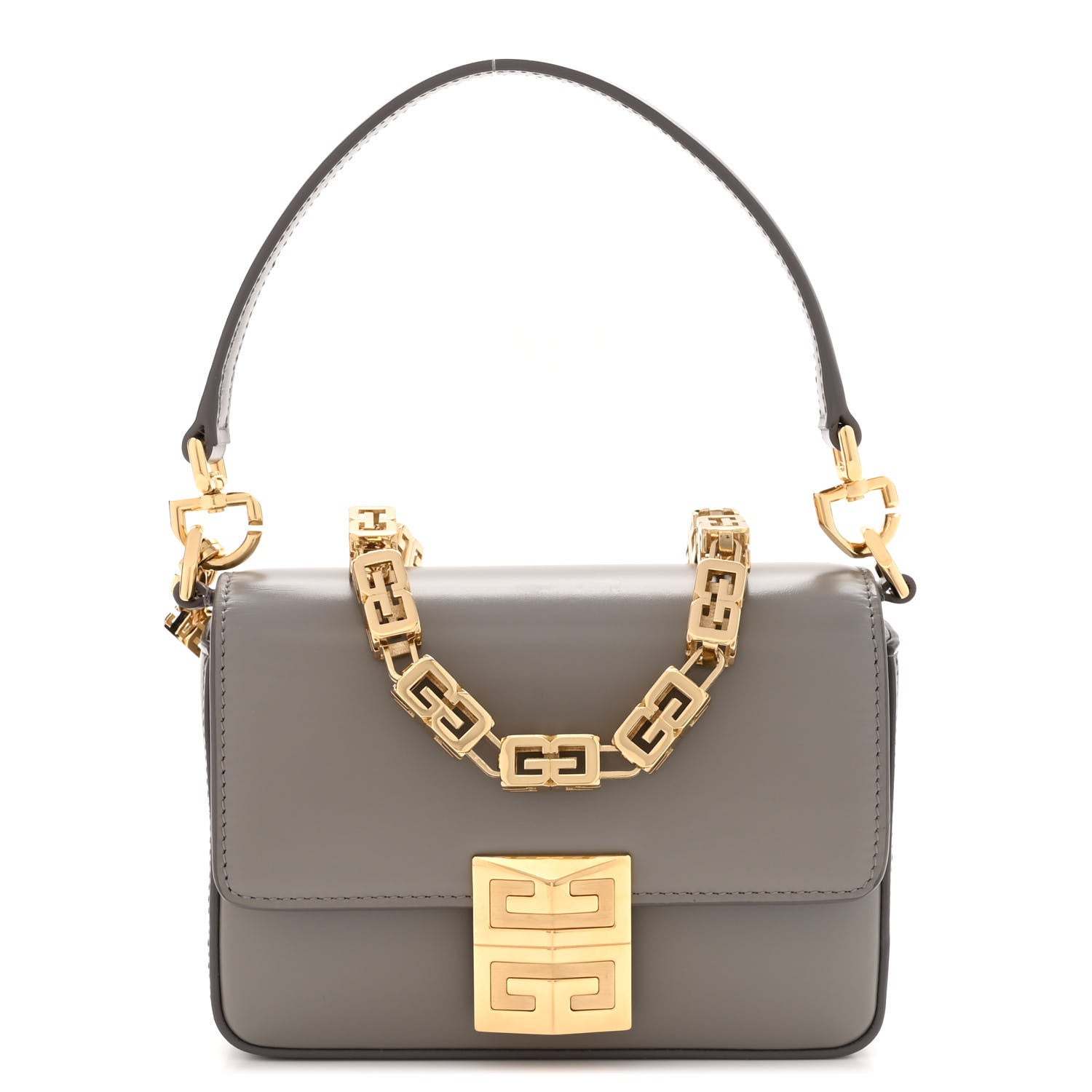 Givenchy Box Calfskin Small 4G Cube Chain Shoulder Bag Stone Grey 1 of 9