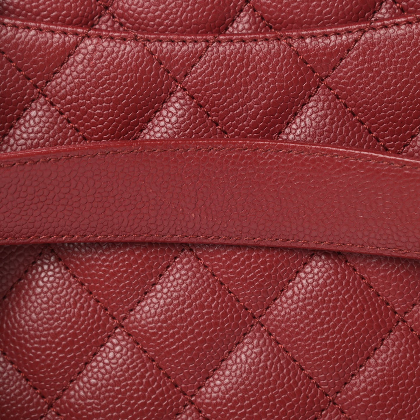 Caviar Quilted Grand Shopping Tote GST Red