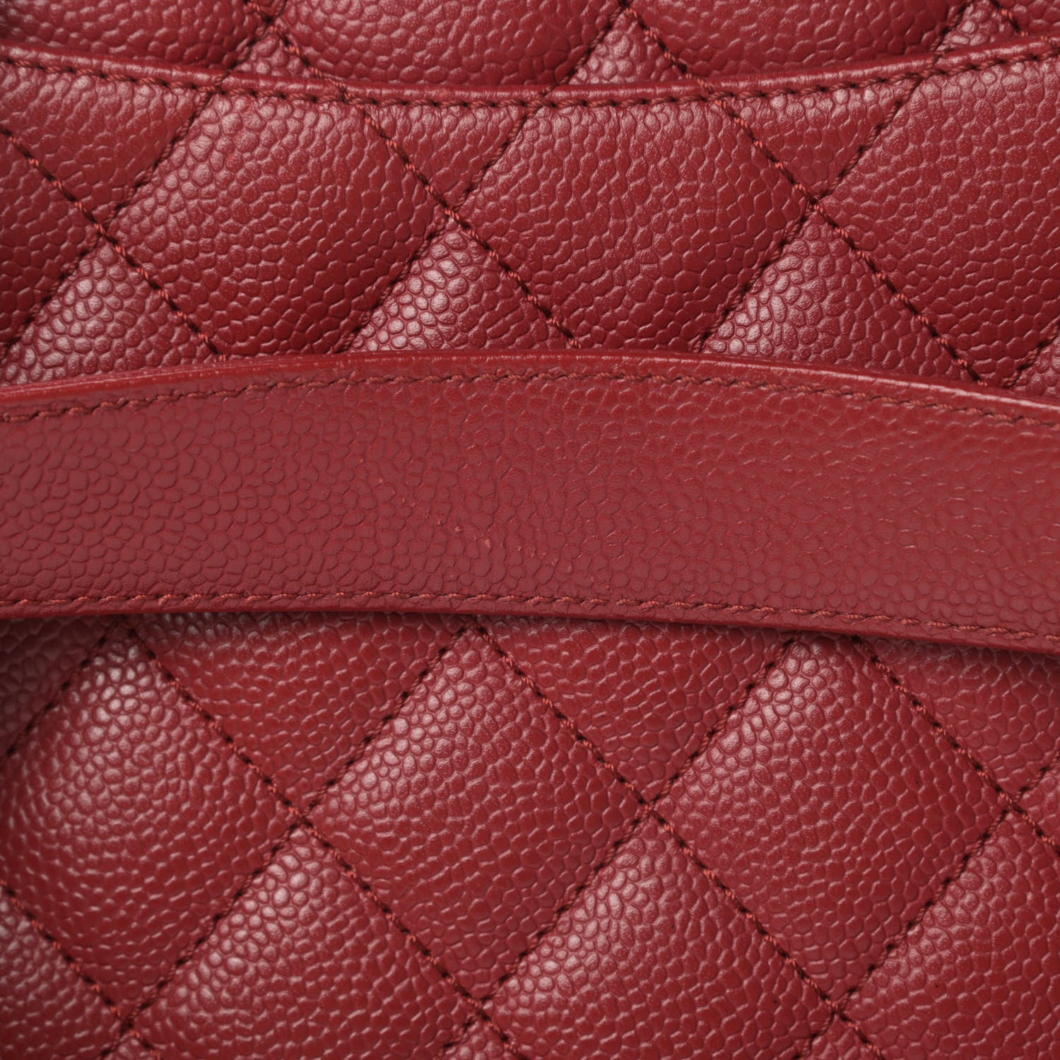 Chanel Caviar Quilted Grand Shopping Tote GST Red 7 of 7