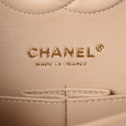 Chanel Caviar Quilted Medium Double Flap Beige Clair 7 of 9