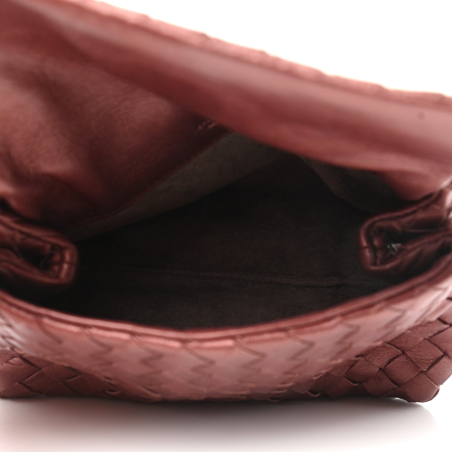 Nappa Intrecciato Clutch Brown
