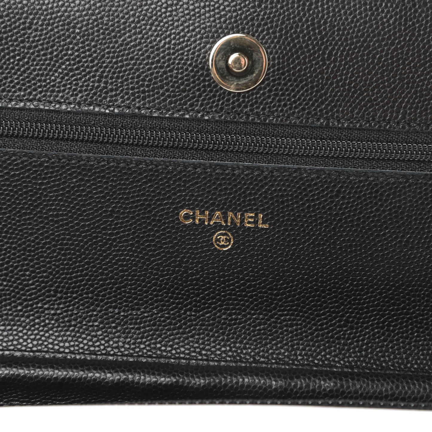 Caviar Quilted Coco Candy Wallet On Chain WOC Black