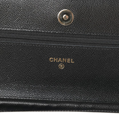 Chanel Caviar Quilted Coco Candy Wallet On Chain WOC Black 6 of 12