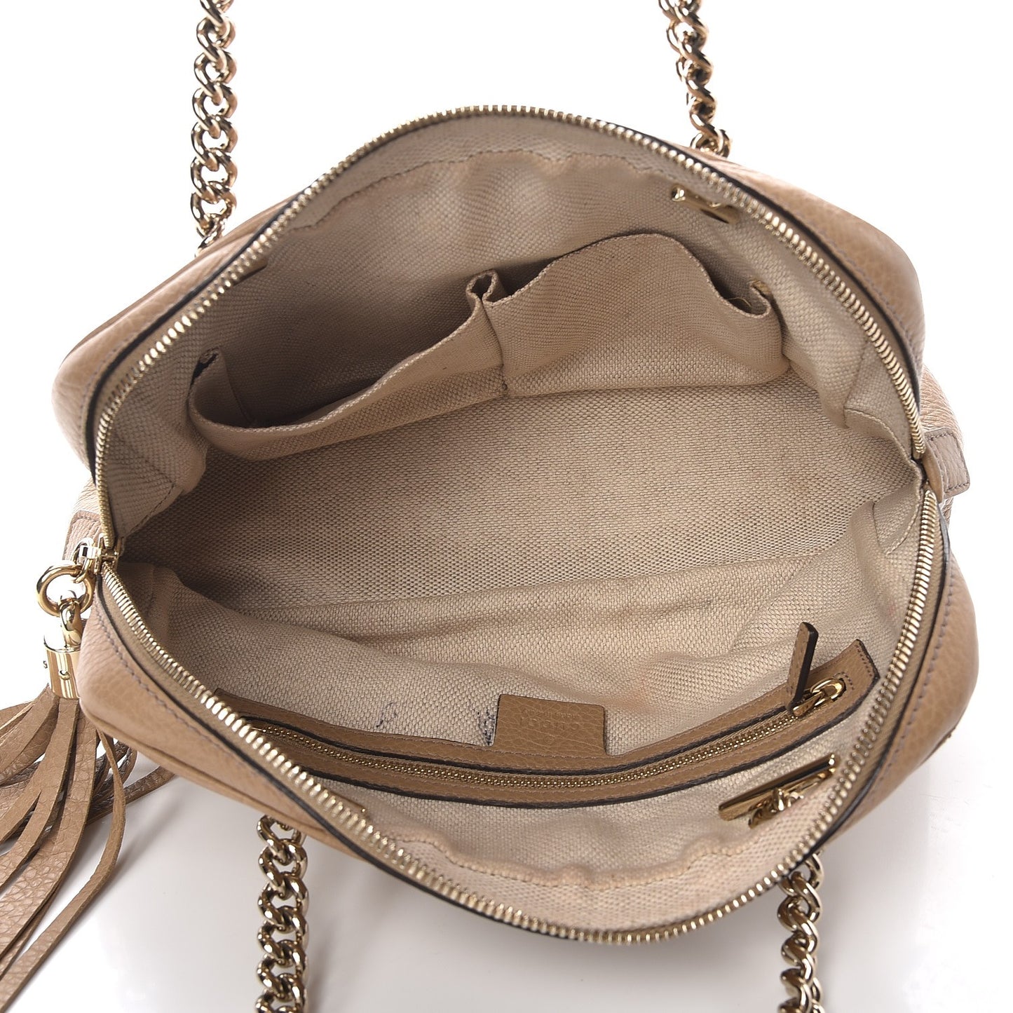 Pebbled Calfskin Small Soho Bowler Camelia