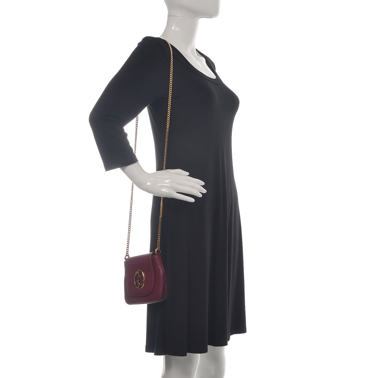 Cellarius Calfskin Small 1973 Chain Shoulder Bag Cherry Gloss
